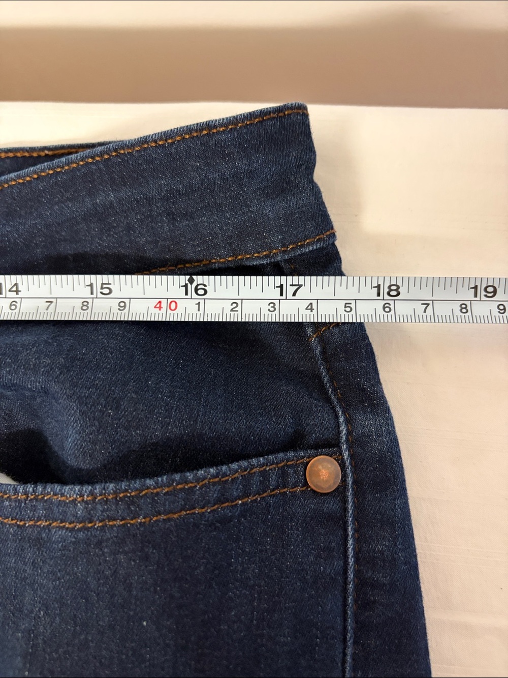 Eileen Fisher Cotton Stretch Denim Slim Jean classic 5 pocket jeans women’s 14 - Picture 11 of 14